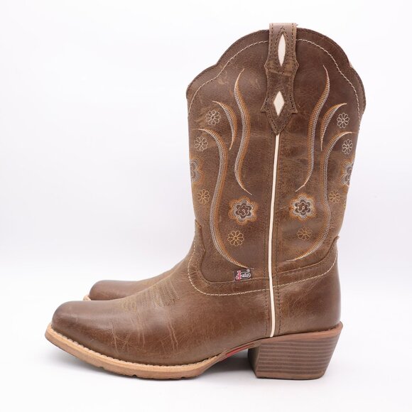 Justin Gypsy Women’s Size 10 B Cowgirl Western Boot Brown Leather Pull On - Picture 4 of 9